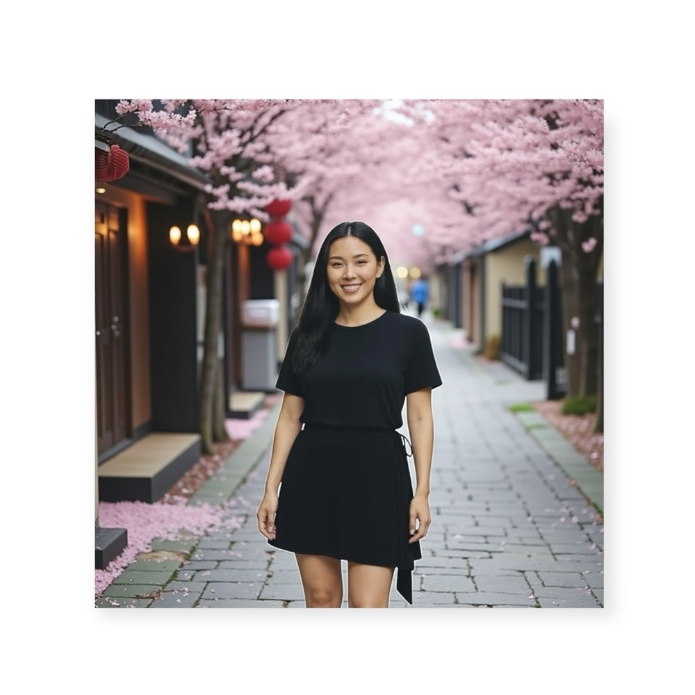 HTF: new Hard Tail ★ Float Layer Wrap Lightweight Cotton Mini Skirt ★ Black ★ S - Picture 15 of 16